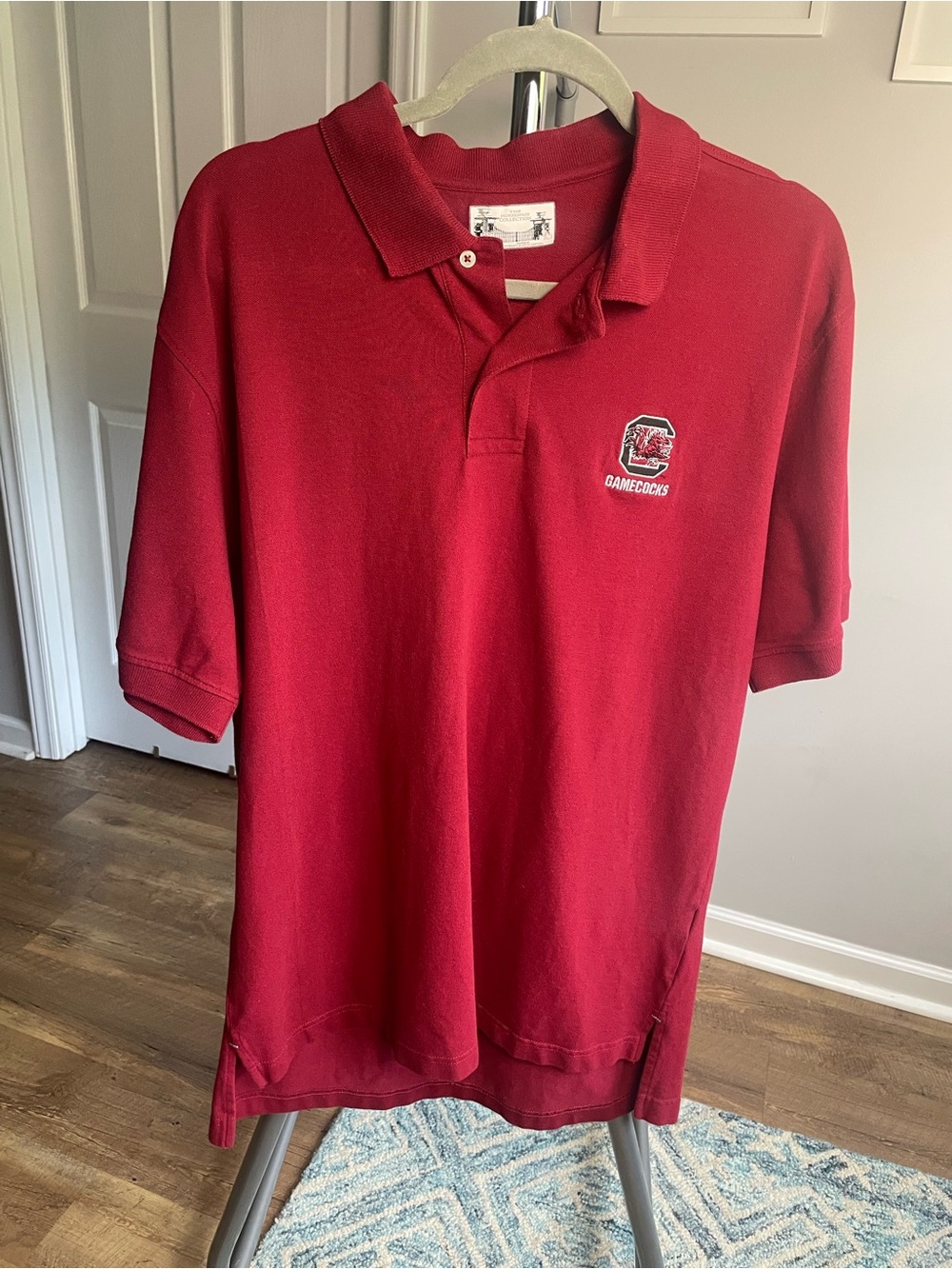Men's Red Gamecocks Polo Shirt - Collegiate Short Sleeve
